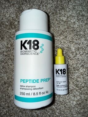 K18 Peptide Prep Detox Shampoo - White with Teal Accent